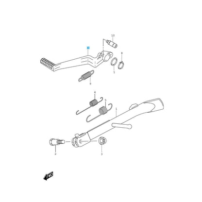 SUZUKI GSX-S750 2018-2023 Genuine Brake Pedal 43111-08J10 OEM