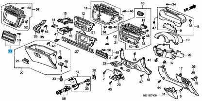 HONDA CIVIC Genuine Double Din Radio Block Off Delete Plate 77240-S0X-A00ZB OEM