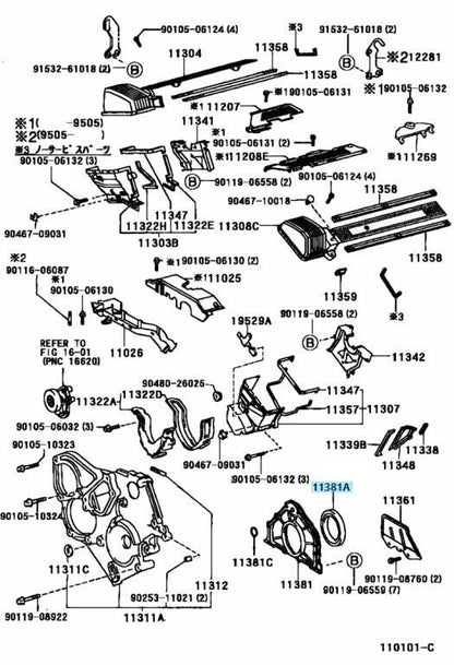 TOYOTA 2JZ-GTE 2JZGE 1JZ-GTE 1JZ-GE Genuine Crank Rear Oil Seal 90311-90006 OEM