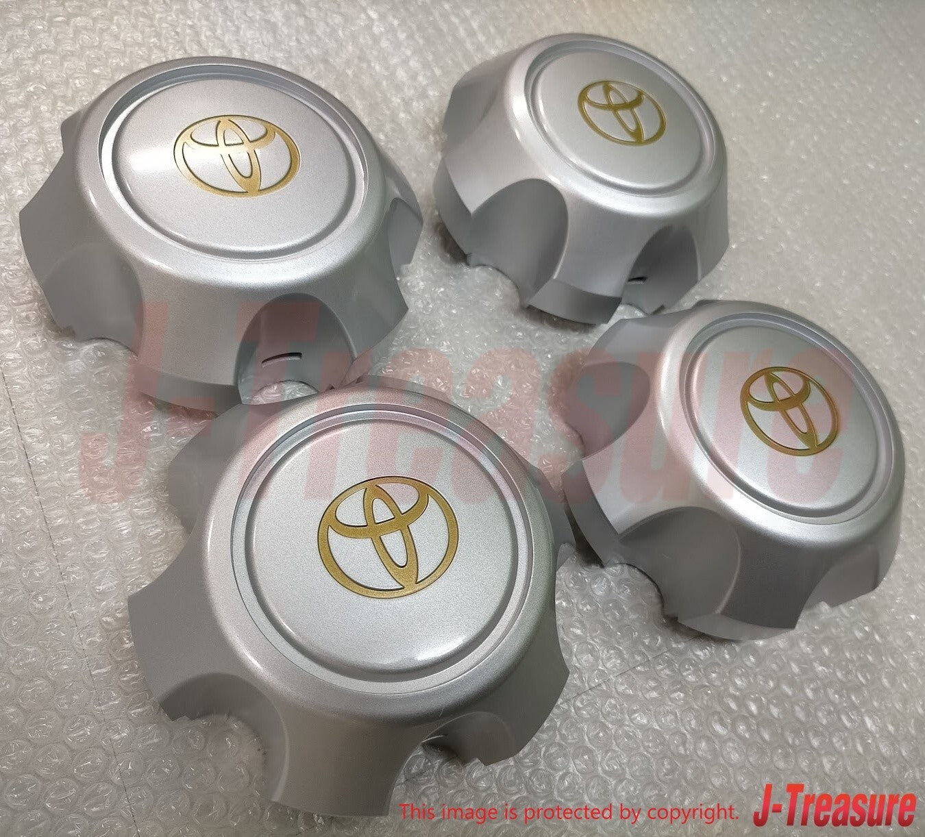 TOYOTA LAND CRUISER 80 Series Genuine Wheel Center Hub Cap Ornament 4pcs Set OEM