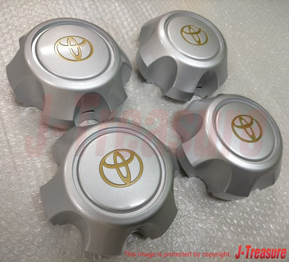 TOYOTA LAND CRUISER 80 Series Genuine Wheel Center Hub Cap Ornament 4pcs Set OEM