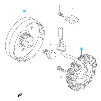 SUZUKI GSX-R600 GSX-R750 2011-2023 Genuine Generator Rotor & Stator Assy Set OEM