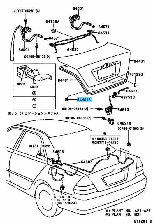 TOYOTA CELSIOR LS430 UCF30 03-06 Genuine Cushion Rubber 2pcs Set 90541-09079 OEM