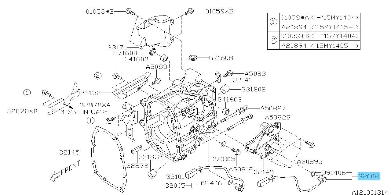SUBARU WRX STI VAF 15-20 Genuine Neutral Safety Switch Assy 32008AA231 OEM