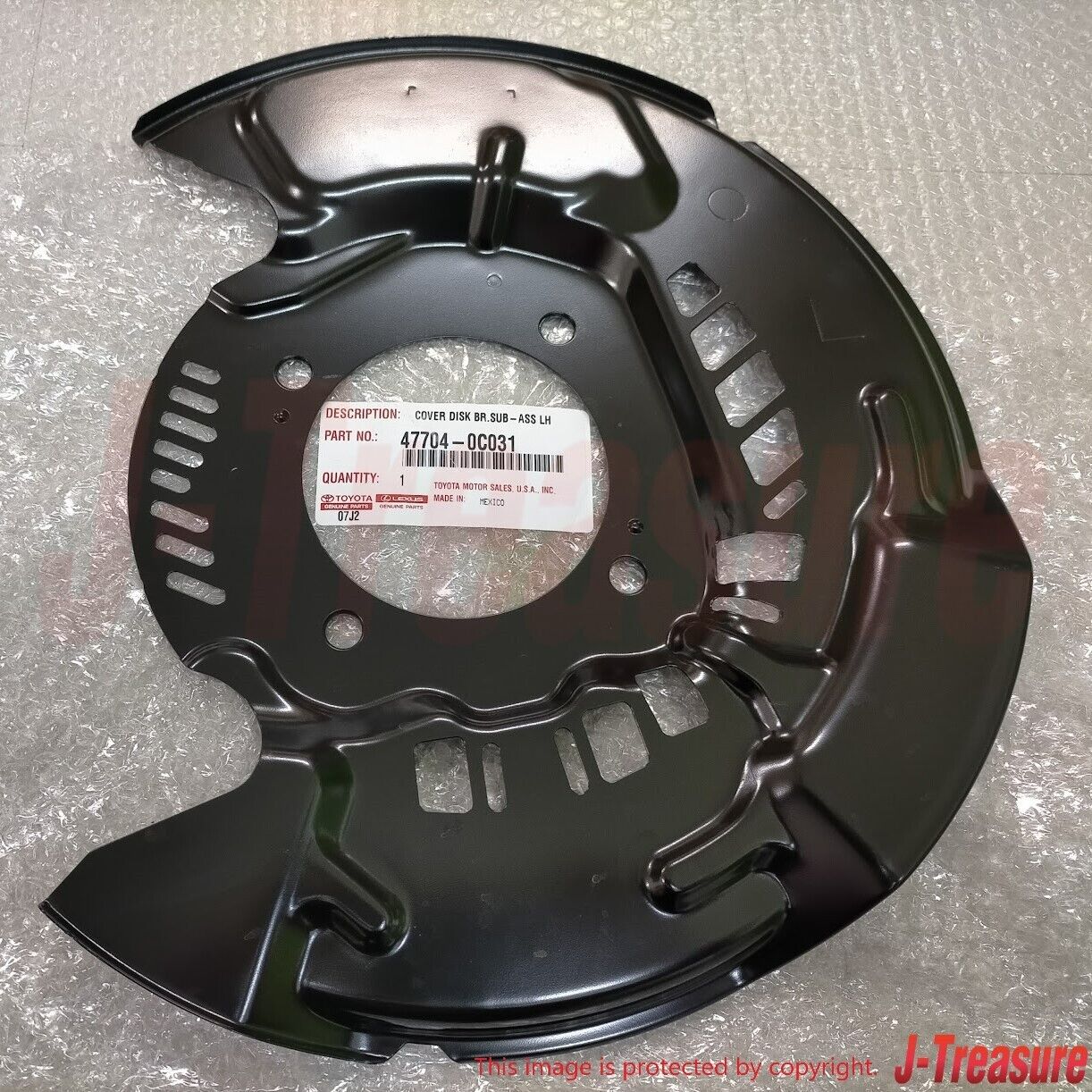 TOYOTA TUNDRA 07-21 Genuine Cover Disc Brake Dust Front Left 47704-0C031 OEM