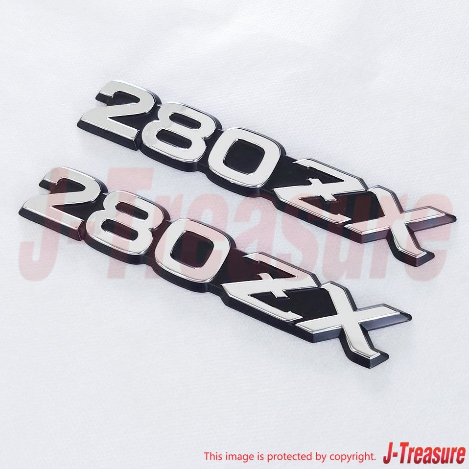 NISSAN 280ZX S130 79-83 Genuine Front Side Emblem "280ZX" 63805-P9700 x2 Set OEM