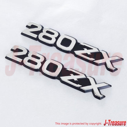 NISSAN 280ZX S130 79-83 Genuine Front Side Emblem "280ZX" 63805-P9700 x2 Set OEM