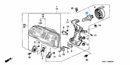 HONDA CIVIC EG6 INTEGRA DA5 Genuine 702K Headlight Bulb 33115-SH3-003 x2 Set OEM