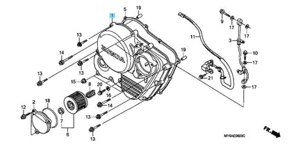 HONDA XR650L 1993-2009 2012-2024 Genuine Crankcase Cover RH 11330-MY2-620 OEM