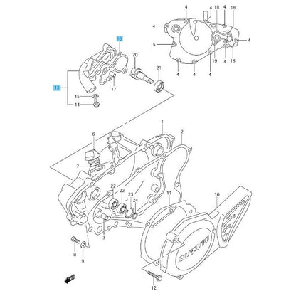 SUZUKI RM85 '02-09 2012 '15-23 Genuine Water Pump Case & Gasket Set OEM