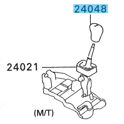 MITSUBISHI LANCER EVOLUTION 5 6 CP9A 98-01 Genuine Shift Lever Knob Blue Stitch