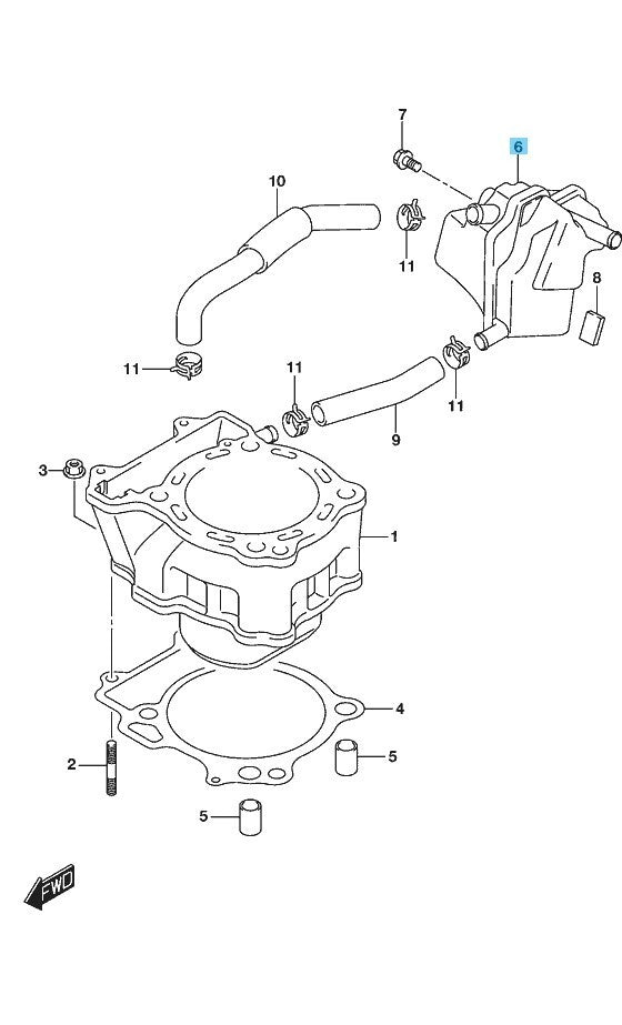 SUZUKI DR-Z400SM 2005-2017 Genuine Oil Return Tank 11330-29F00 OEM