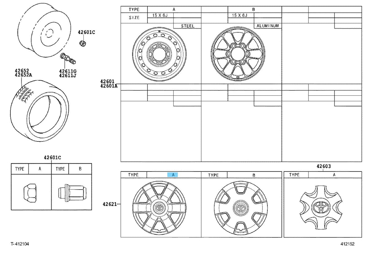 TOYOTA HIACE KDH2## TRH2## Genuine Genuine 15inch Wheel Cap 42602-26010 x4 set