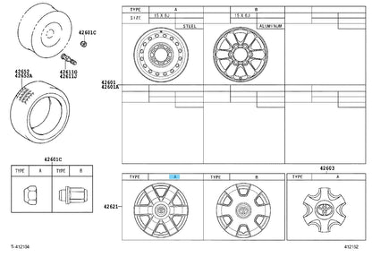 TOYOTA HIACE KDH2## TRH2## Genuine Genuine 15inch Wheel Cap 42602-26010 x4 set