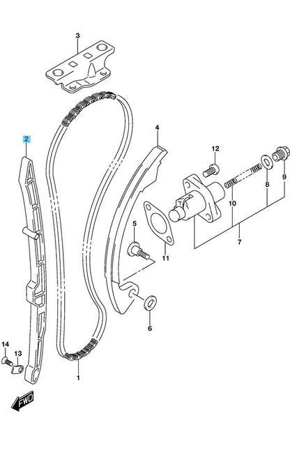 SUZUKI DR-Z400SM 05-09 14-24 Genuine Cam Chain Guide No.1 12771-29F00 OEM
