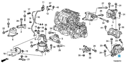 HONDA ACCORD CU2 08-12 Genuine Transmission Upper Mount Rubber 50870-TA0-A03