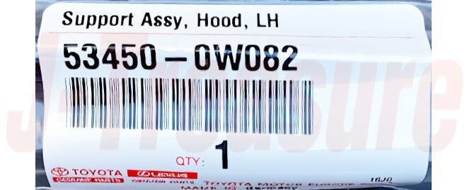 LEXUS IS350 GSE20 GSE25 2006-2015 Genuine Hood Support Assembly RL & LH set OEM