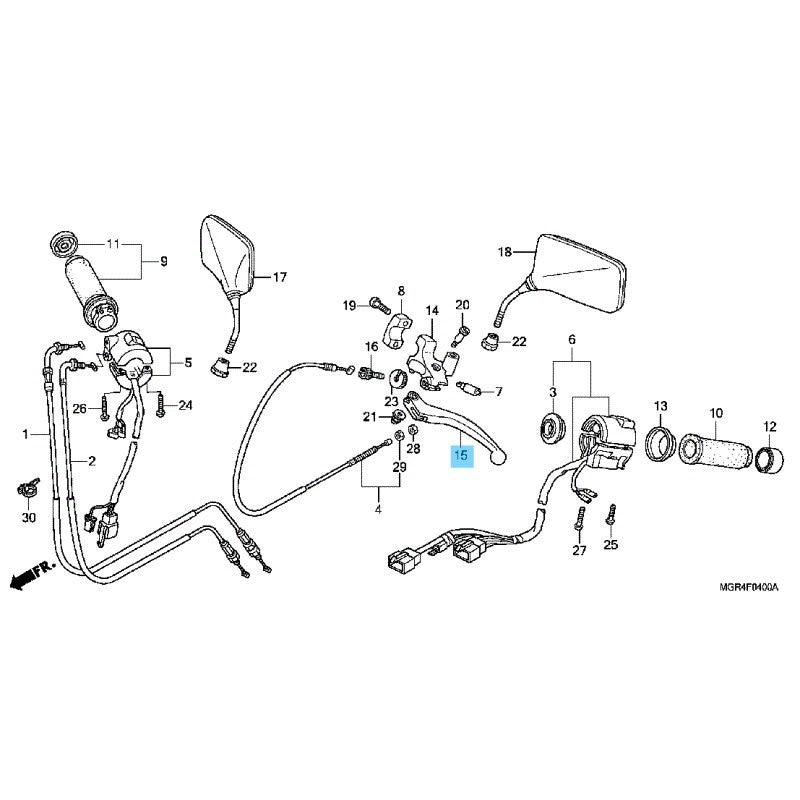 HONDA VT750RS SHADOW RS '10-13 Genuine Front Clutch Lever 53178-MAH-000 OEM