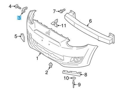 MITSUBISHI MIRAGE A03A Genuine Front Bumper Side Brackets RH & LH set OEM
