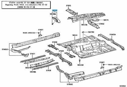 TOYOTA LAND CRUISER PRADO 150 Genuine Front Floor Footrest 58190-60170 OEM RHD