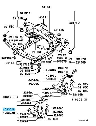 MITSUBISHI GTO 3000GT Z15A Z16A 94-99 Genuine Fr/Suspension Lower Arm Assy LH