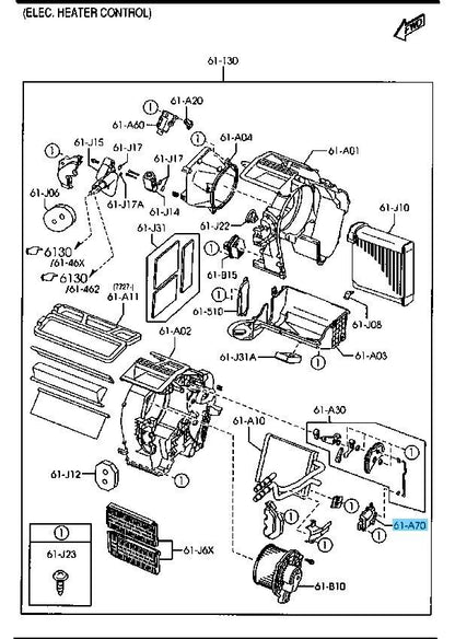 MAZDA MAZDA2 DE 07-14 Genuine Heater Mode Actuator Regulator D652-61-A70A OEM