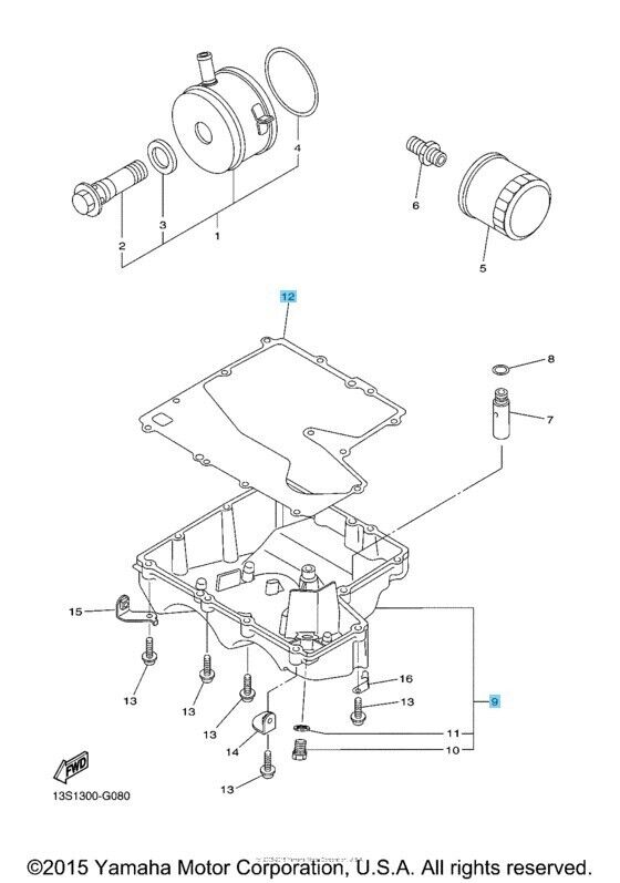 YAMAHA YZF-R6 2010-2017 Genuine Strainer Cover ＆Gasket Set OEM