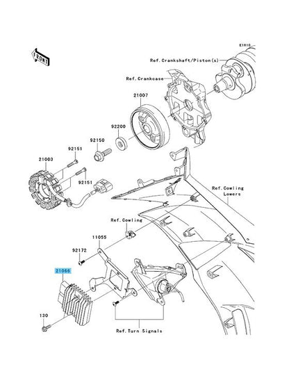 KAWASAKI NINJA ZX-6R ZX600 09-12 Genuine Voltage Regulator 21066-0731 OEM