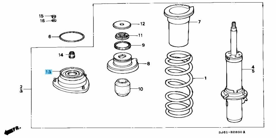 HONDA ACTY HA3 HA4 Genuine Front Shock Absorber Rubber Mounting RH & LH x2 set