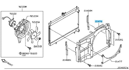 NISSAN SKYLINE R34 GT-R Genuine Upper Radiator Shroud 21476-AA310 OEM