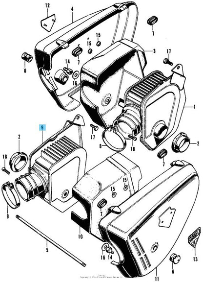 HONDA CB350 1968 70-73 Genuine Air Filter Cleaner Element LH 17310-310-000 OEM