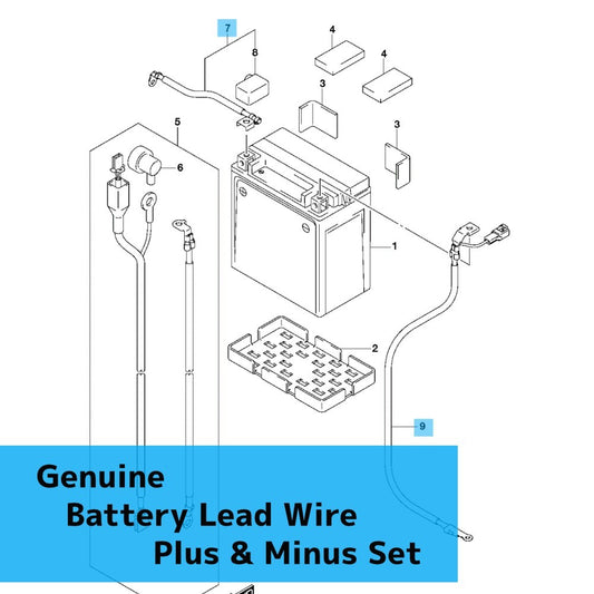 SUZUKI VZR1800 M109R '11-23 Genuine Battery Lead Wire Plus & Minus Set OEM