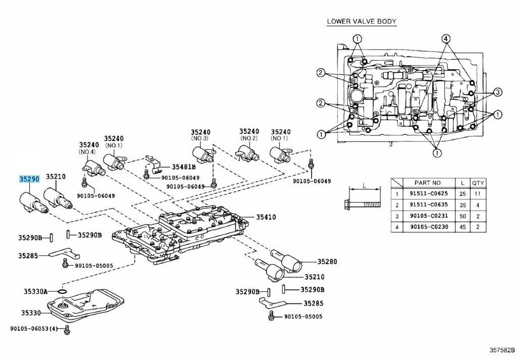 TOYOTA LEXUS Automatic Transmission Pressure Control Solenoid 35290-34010 OEM
