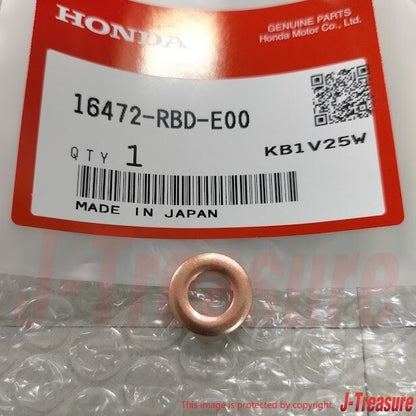 HONDA CIVIC ACCORD CR-V FR-V Genuine Injector Nozzle Gasket 16472-RBD-E00 x6 OEM