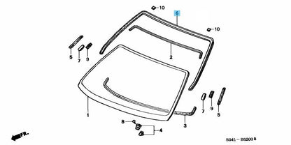 HONDA CIVIC FERIO 4Door 99-00 Genuine Front Windshield Molding 73150-S04-013 OEM