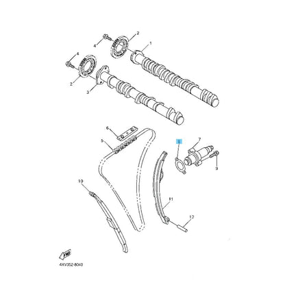 YAMAHA YZF-R1 '98-03 YZ450F '03-20 Genuine Tensioner Case Gasket 4FM-12213-00-00