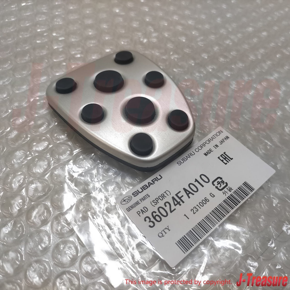 SUBARU IMPREZA WRX STI GDF 04-06 Genuine Aluminum Clutch & Brake Pedal Pad Set