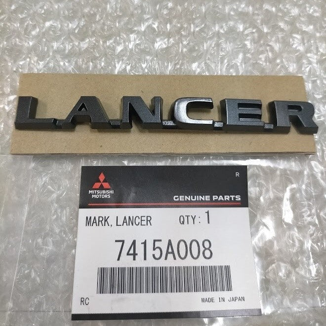 MITSUBISHI LANCER EVOLUTION 8 EVO8 CT9A Genuine "LANCER" Trunk Lid Emblem OEM