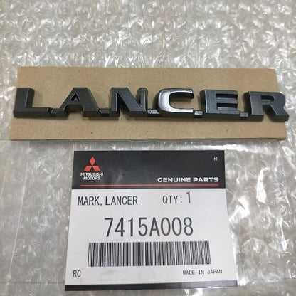 MITSUBISHI LANCER EVOLUTION 8 EVO8 CT9A Genuine "LANCER" Trunk Lid Emblem OEM