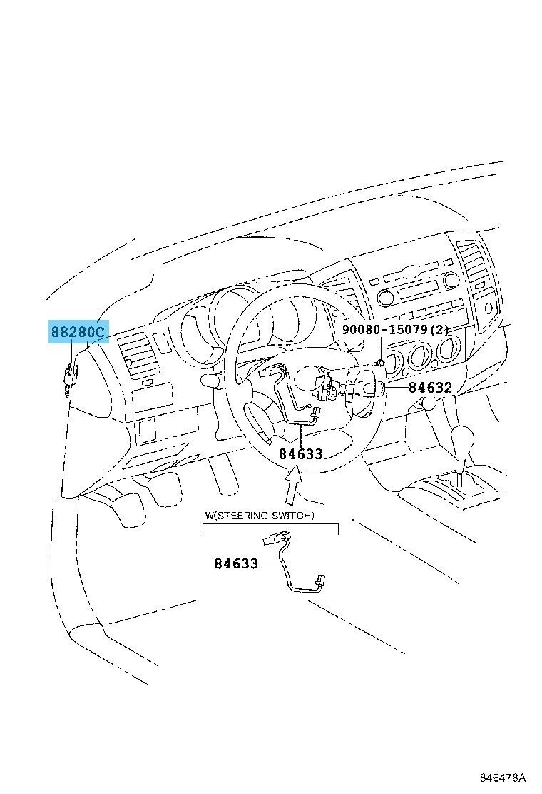 TOYOTA TACOMA RZN161 GRN245 1995-2022 Genuine Clutch Switch Assy 88280-14030 OEM