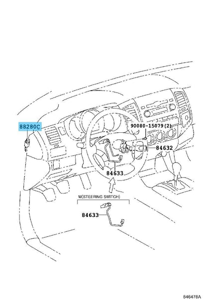 TOYOTA TACOMA RZN161 GRN245 1995-2022 Genuine Clutch Switch Assy 88280-14030 OEM