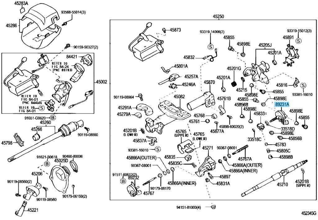 TOYOTA CELSIOR LEXUS LS430 UCF30 UCF31 Genuine Power Tilt Motor 89231-50060 OEM