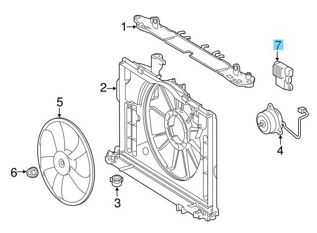 TOYOTA COROLLA ZRE142 ZRE172 09-19 Genuine Cooling Fan Computer 89257-K0010 OEM