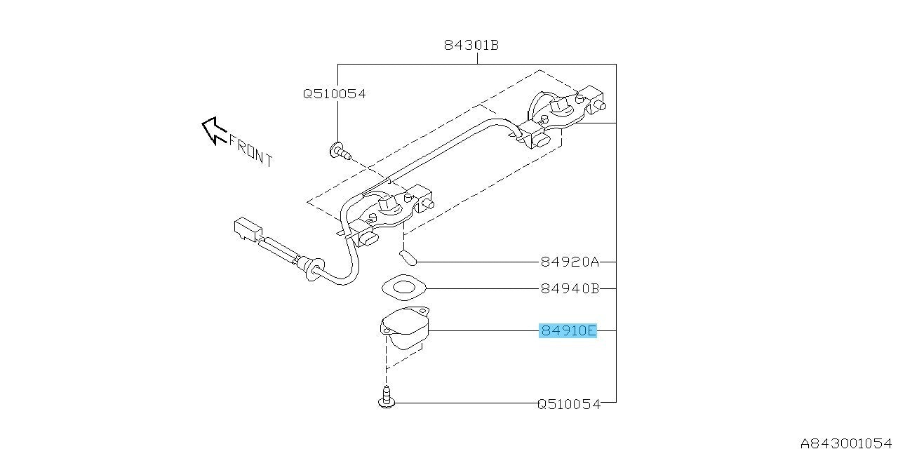 SUBARU IMPREZA WRX STI GDF 02-07 Genuine License Lamp Lens 84910KA001 x2 Set OEM