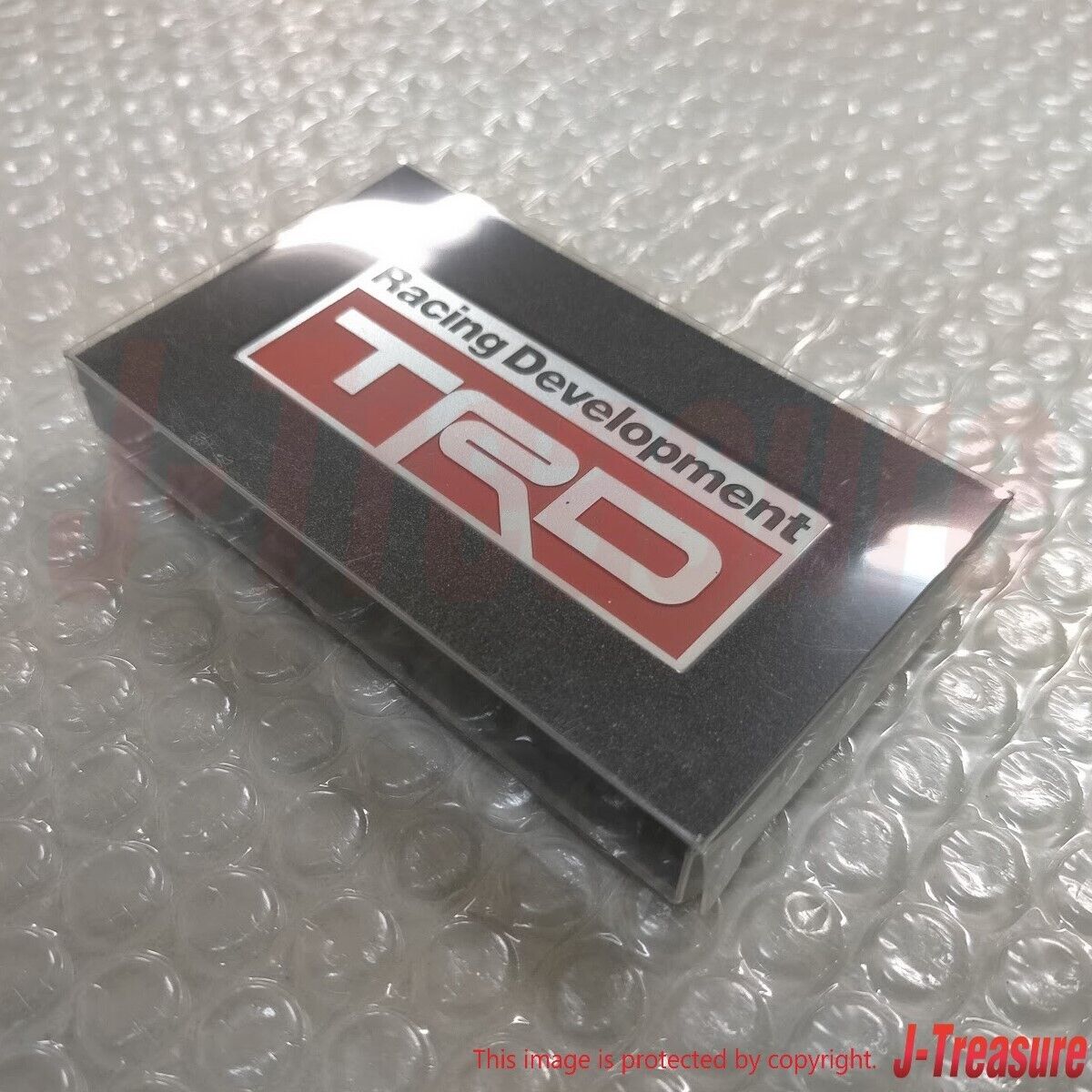 TRD Genuine TOYOTA JAPAN OEM Aluminum Emblem Red/Silver 28mm x 67mm MS010-00014