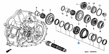 HONDA CIVIC 14-15 Genuine 6M/T Synchronizer (1-2) Sleeve Set 23521-PPS-305 OEM