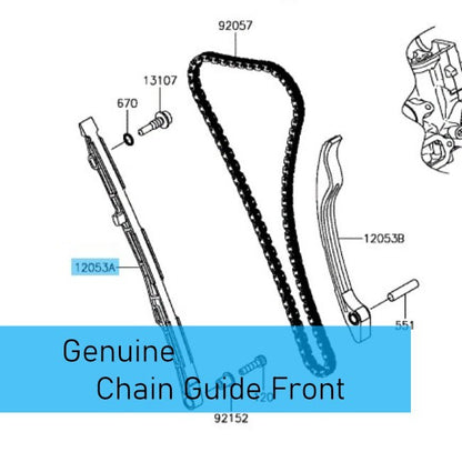 KAWASAKI NINJA ZX-14R ZX1400 2012-2023 Genuine Chain Guide Front 12053-0182 OEM