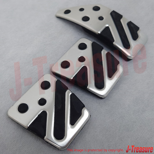 MITSUBISHI LANCER EVO 10 CZ4A Genuine Accel & Brake & Clutch Pedal Pad Set OEM
