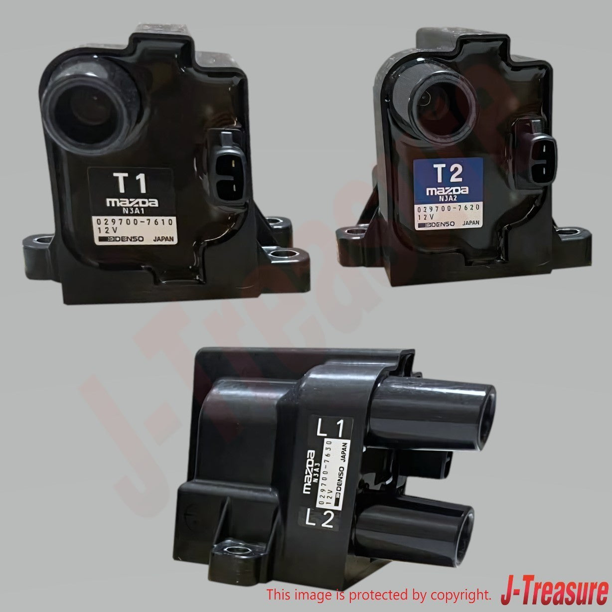 MAZDA RX-7 FD '03-05 Genuine Trailing (No.1 & No.2) & Leading Ignition Coil Set