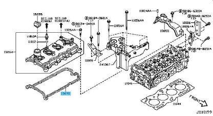 NISSAN ROGUE S35 2008-2015 Genuine QR25DE Rocker Cover Gasket 13270-JG30A OEM